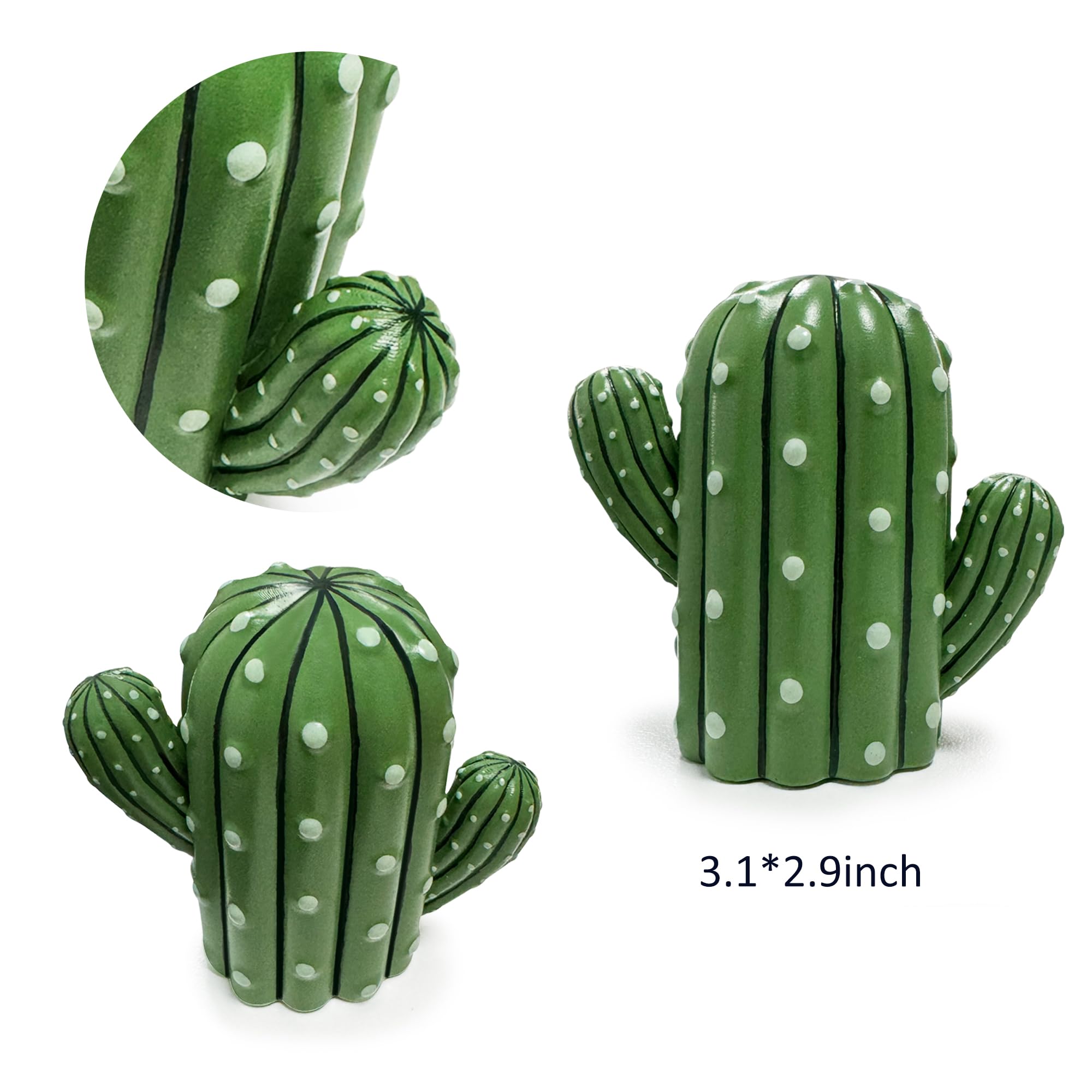 VOGUUY Cactus Toilet Bolt Caps - Decorative Ceramic Bathroom